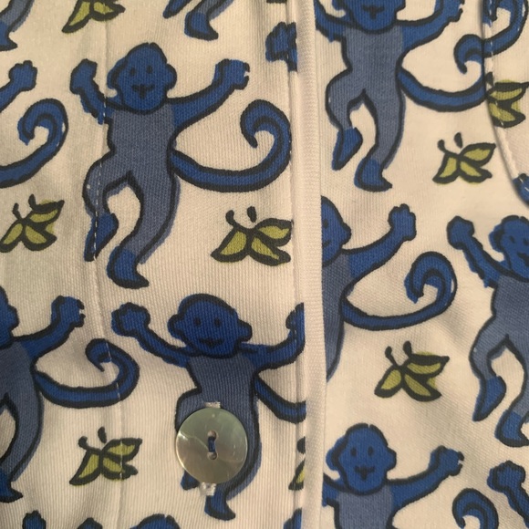 roller rabbit monkey  polo pajama set - Picture 5 of 6